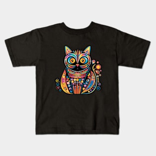 Art cat, beautiful bright illustration. Kids T-Shirt